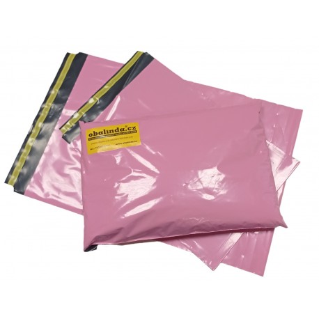 Plastové obálky růžové, lesklé, vel.XL (320 x 450 mm), formát A4+, 1ks